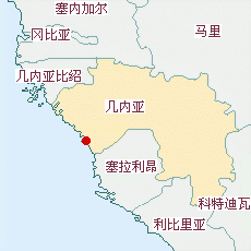幾內(nèi)亞國土面積示意圖