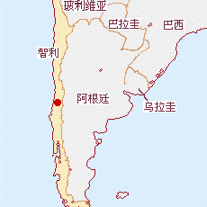 智利國(guó)土面積示意圖